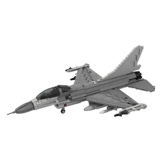 MOC F-16 Fighting Falcon 1:35 Scale Model Building Blocks Building Bricks MOC - ToylandEU