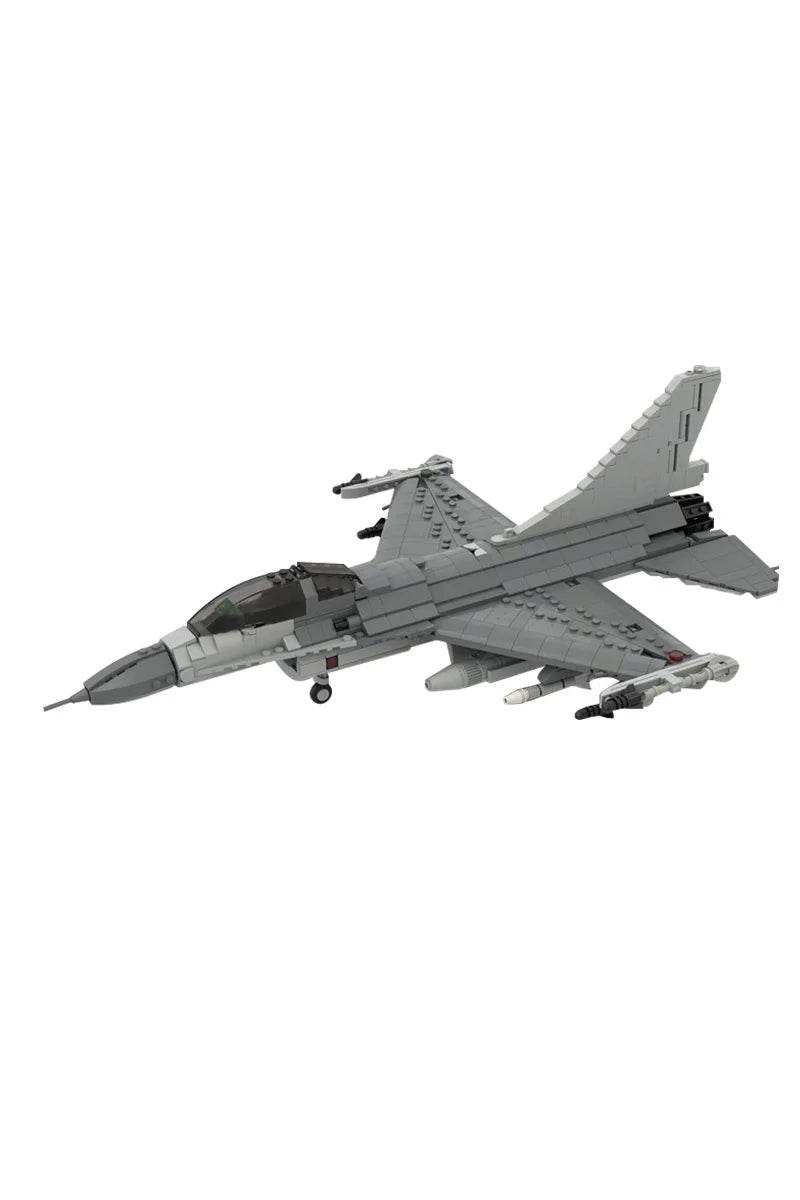 MOC F-16 Fighting Falcon 1:35 Scale Model Building Blocks - ToylandEU