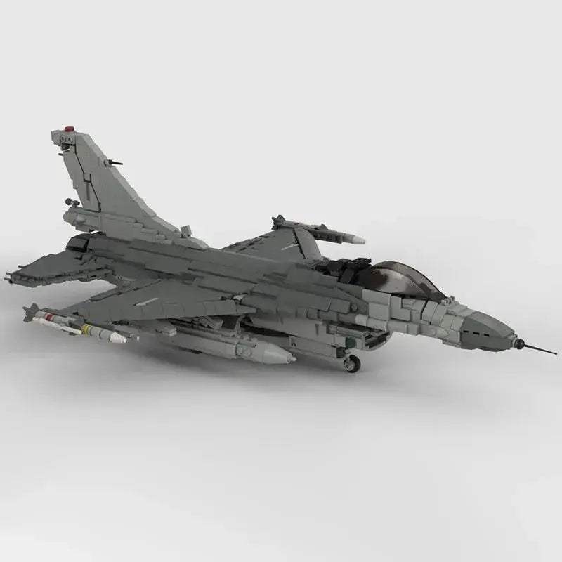 MOC F16C Fighter Jet Lego Compatible Building Bricks Kit 1801 Pieces - ToylandEU