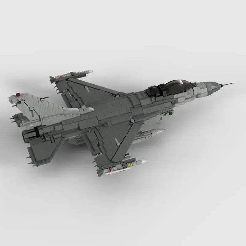 MOC F16C Fighter Jet Lego Compatible Building Bricks Kit 1801 Pieces - ToylandEU