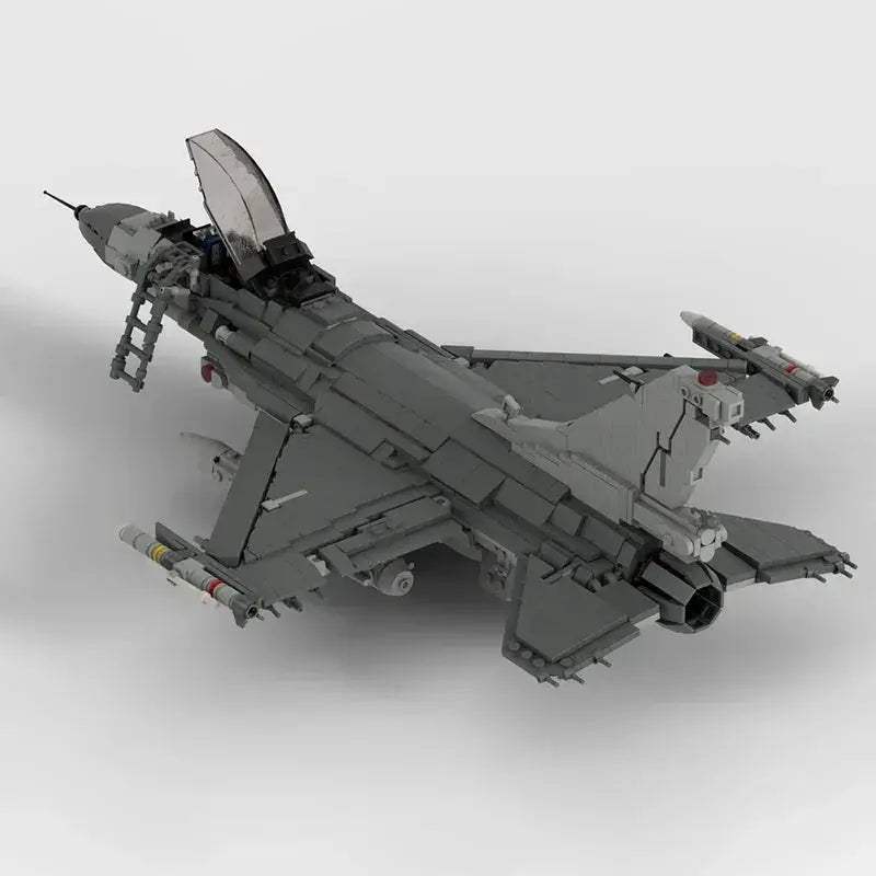 MOC F16C Fighter Jet Lego Compatible Building Bricks Kit 1801 Pieces - ToylandEU