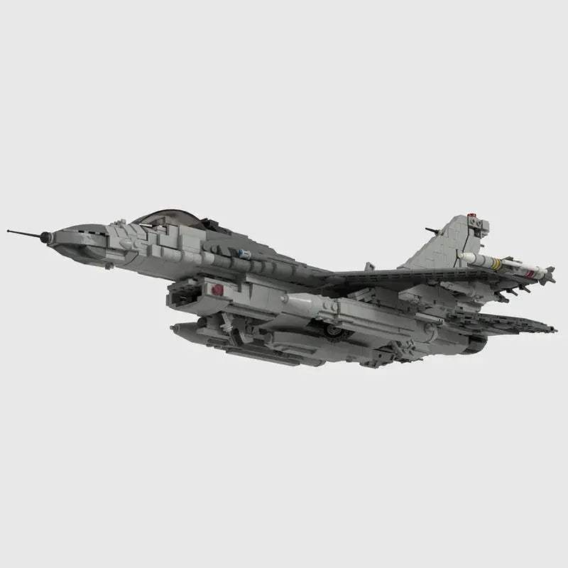 MOC F16C Fighter Jet Lego Compatible Building Bricks Kit 1801 Pieces - ToylandEU