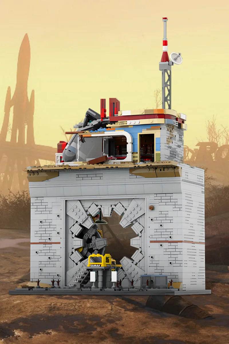 MOC Fallouted Game Vault-tec Vault Door Building Blocks Gift - ToylandEU