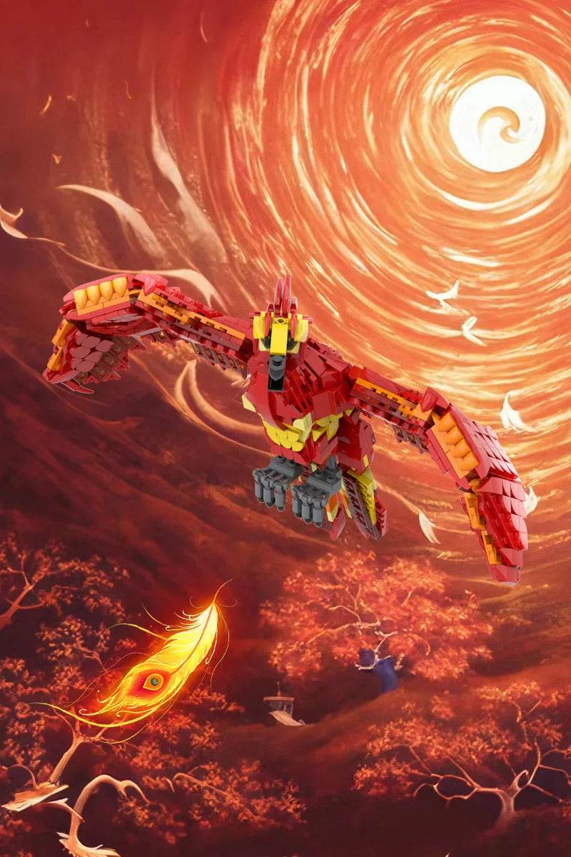 MOC Fawkes Model Building Blocks Magic Phoenix Firebirds Toy - ToylandEU
