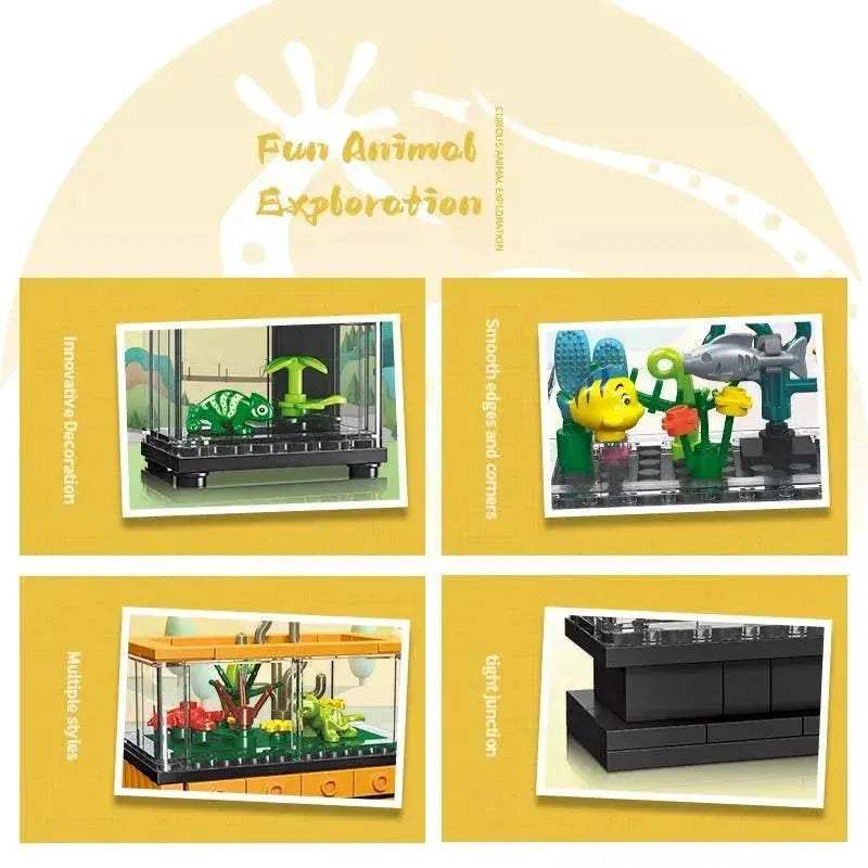 Fish Tank Building Blocks Set Pet Creative Diy Educational Bricks - ToylandEU