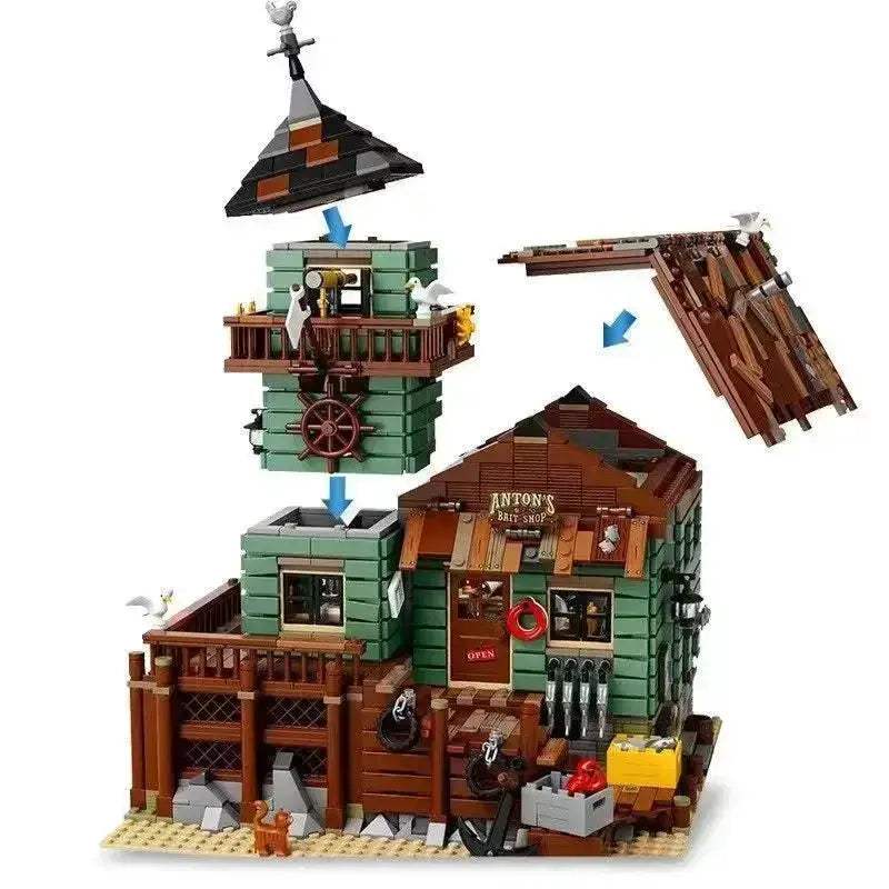 MOC Fishermans Hut Ocean Themed Building Blocks Set With Quality Parts - ToylandEU