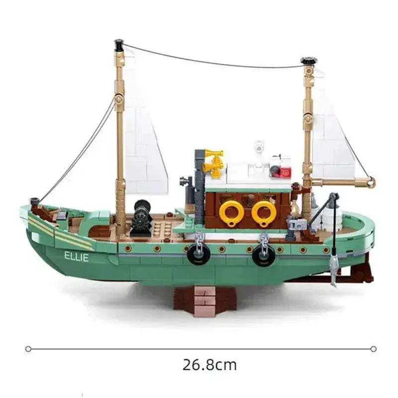 Fishing Boat Trawler Great White Shark Building Blocks Set - ToylandEU