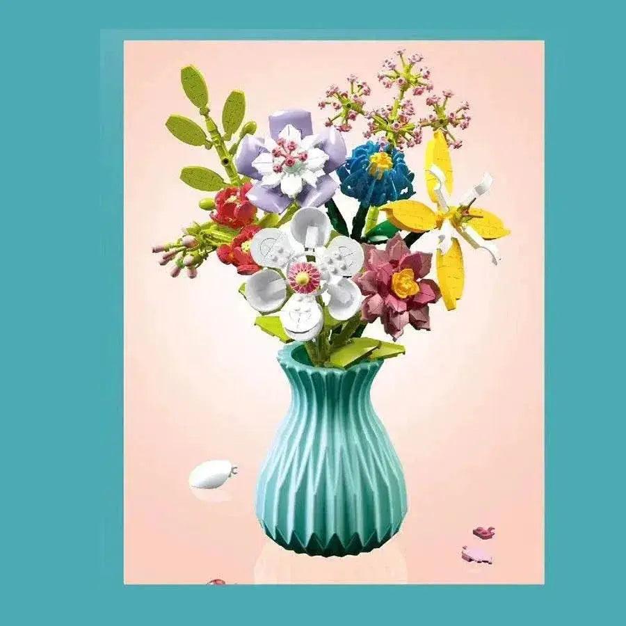  MOC Flower Bouquet Building Blocks Eternal Flower Rose Sunflower Set -  ToylandEU™