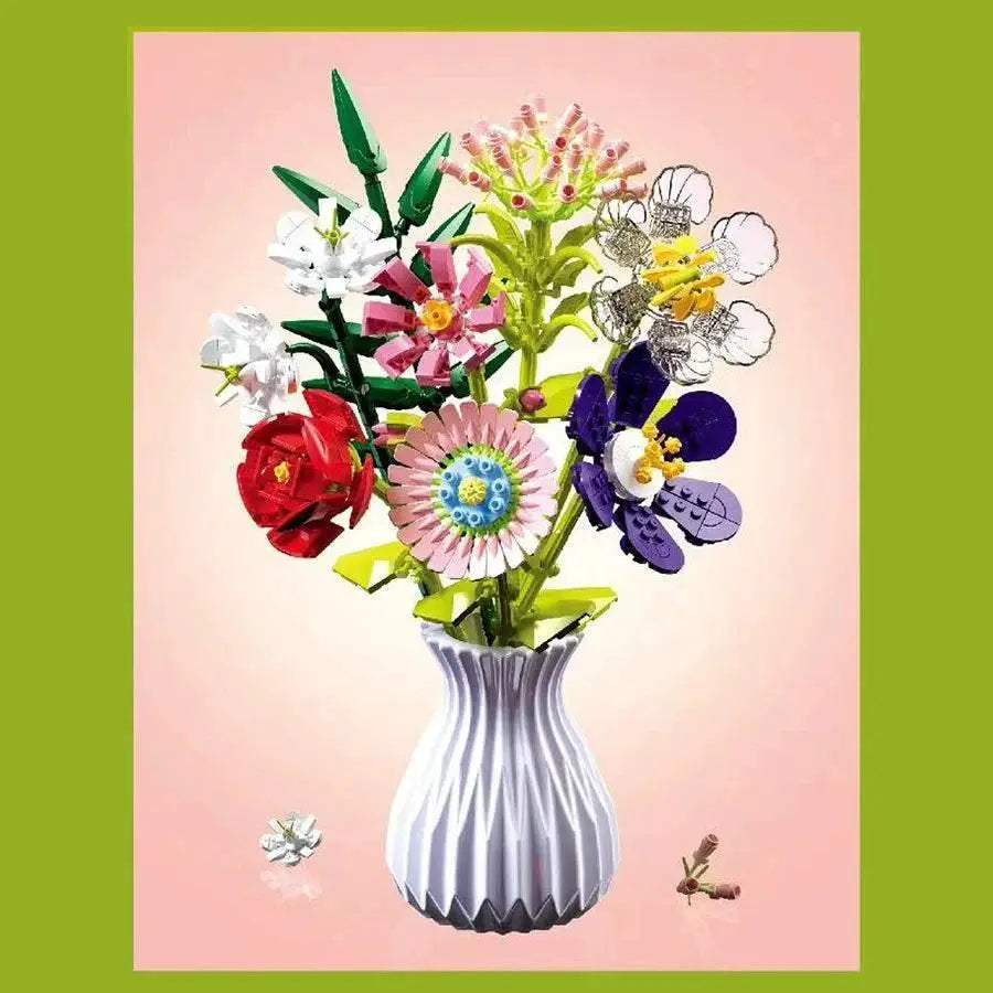 Flower Bouquet Building Blocks Eternal Flower Rose Sunflower Set - ToylandEU