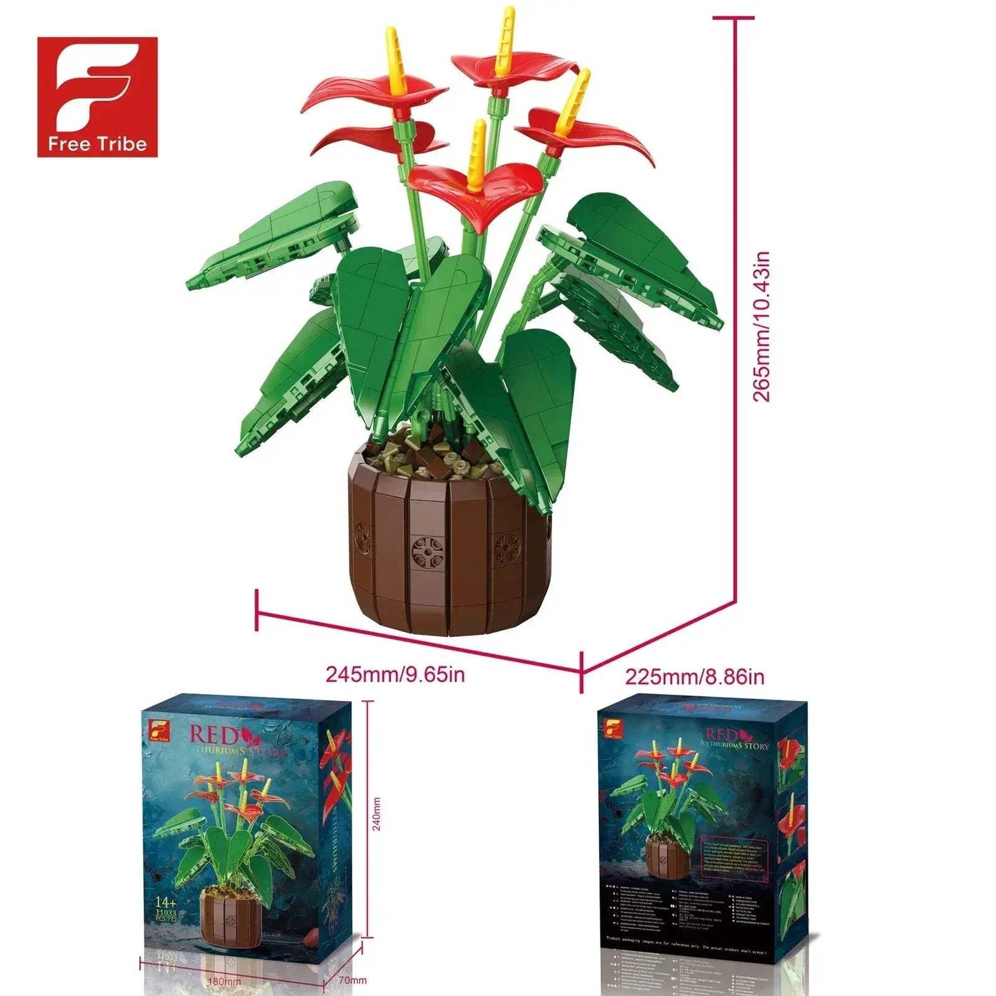 Flower Bouquet Building Blocks Kit DIY Puzzle Gift - ToylandEU