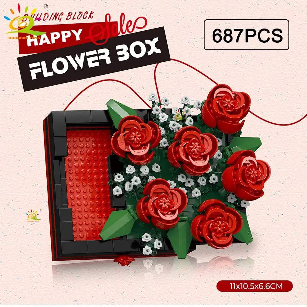  MOC Flower Display Building Blocks For Desk Decoration -  ToylandEU™