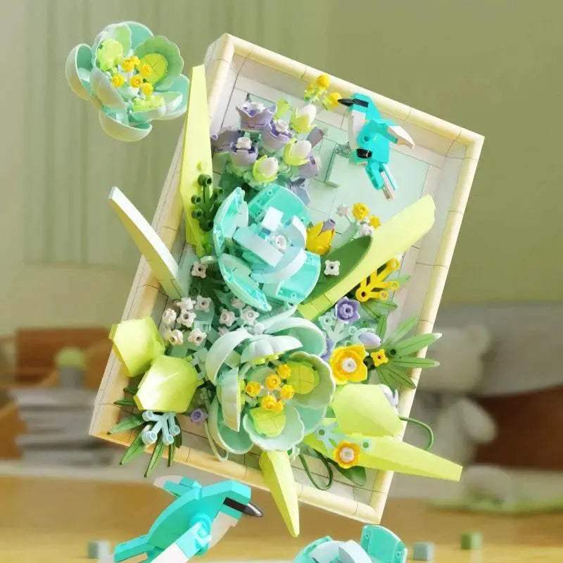 Flower Photo Frame Building Blocks Fantasy Flower Bouquet Model - ToylandEU