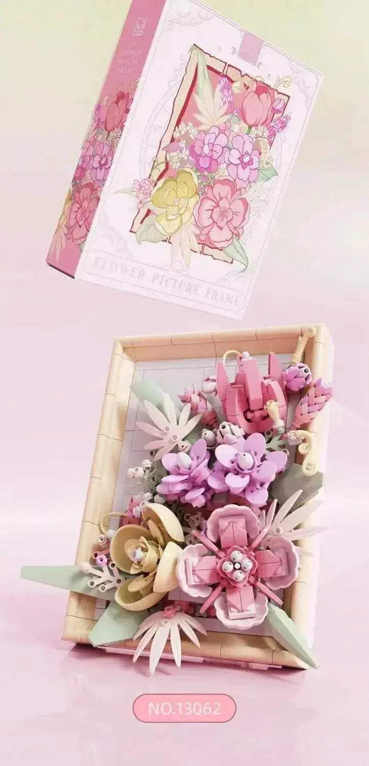 Flower Photo Frame Building Blocks Fantasy Flower Bouquet Model - ToylandEU