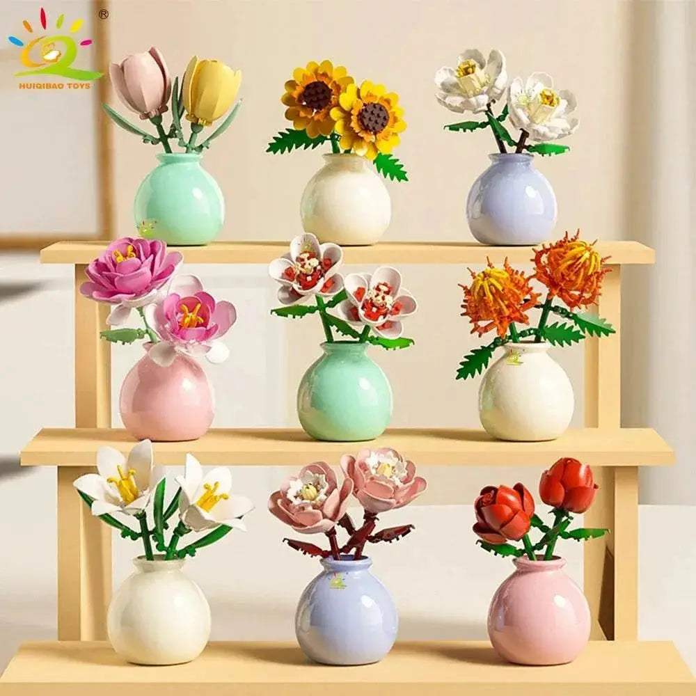 MOC Flower Vase Kit ABS Eternal Bouquet Toyland EU -  ToylandEU™