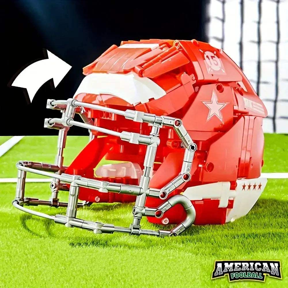 Football Helmet Building Blocks Set For DIY Fun And Gifts - ToylandEU