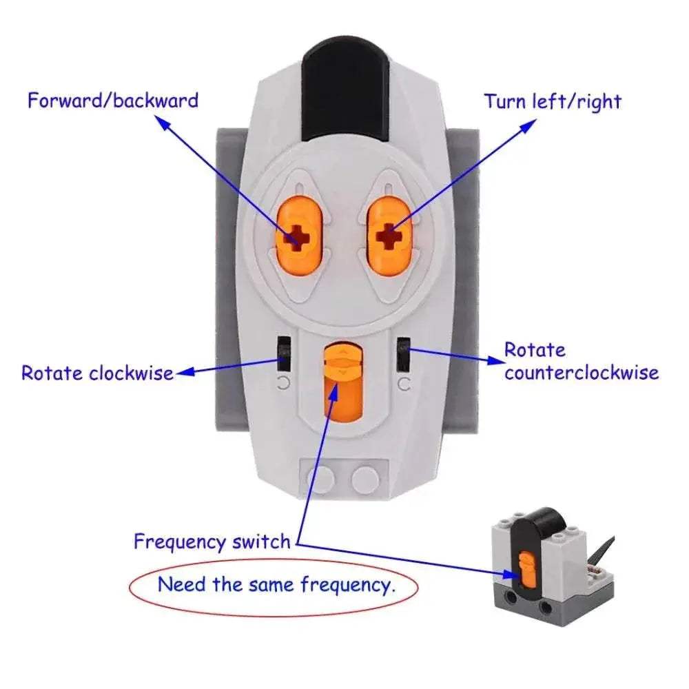 For Power Functions Parts Building Blocks Train Track Motor Battery Box Receiver for Legoeds - ToylandEU