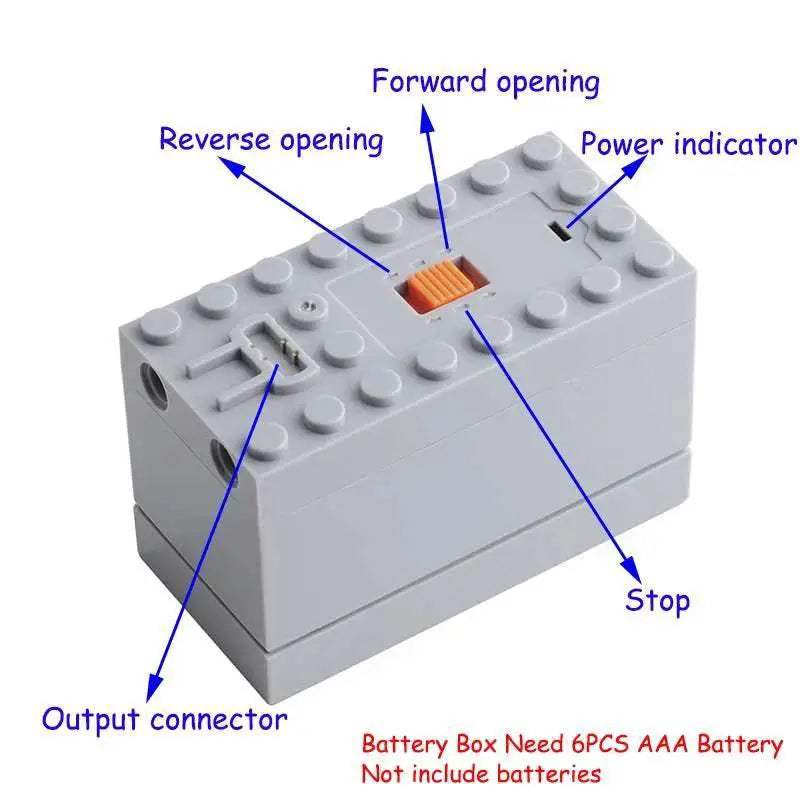 For Power Functions Parts Building Blocks Train Track Motor Battery Box Receiver for Legoeds - ToylandEU