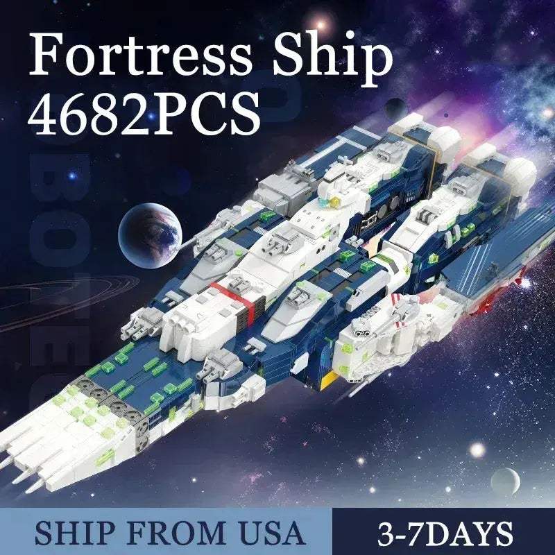 Fortress Ship Building Blocks Lego Compatible Robotech Warship Model - ToylandEU