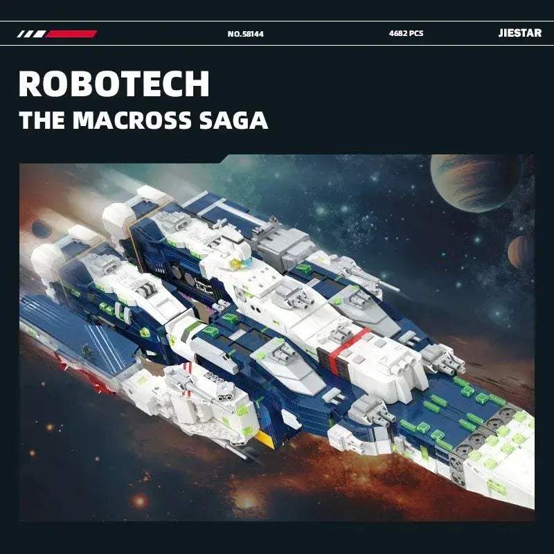 Fortress Ship Building Blocks Lego Compatible Robotech Warship Model - ToylandEU