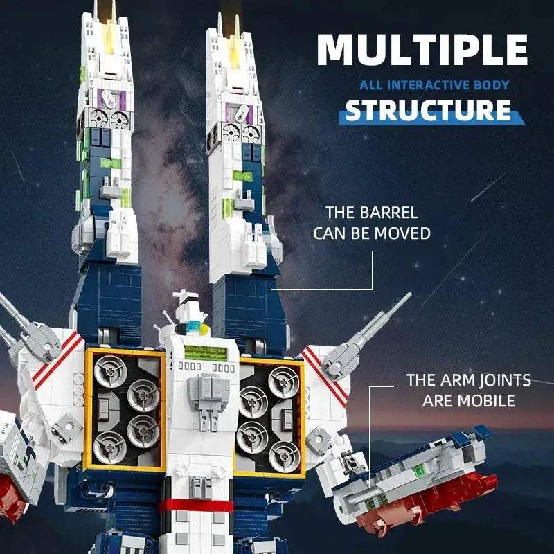 Fortress Ship Building Blocks Lego Compatible Robotech Warship Model - ToylandEU