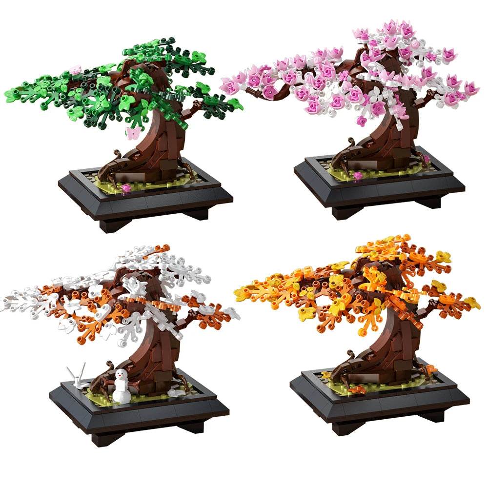 MOC Four Season Flower Bonsai Building Blocks Tree Gift - ToylandEU