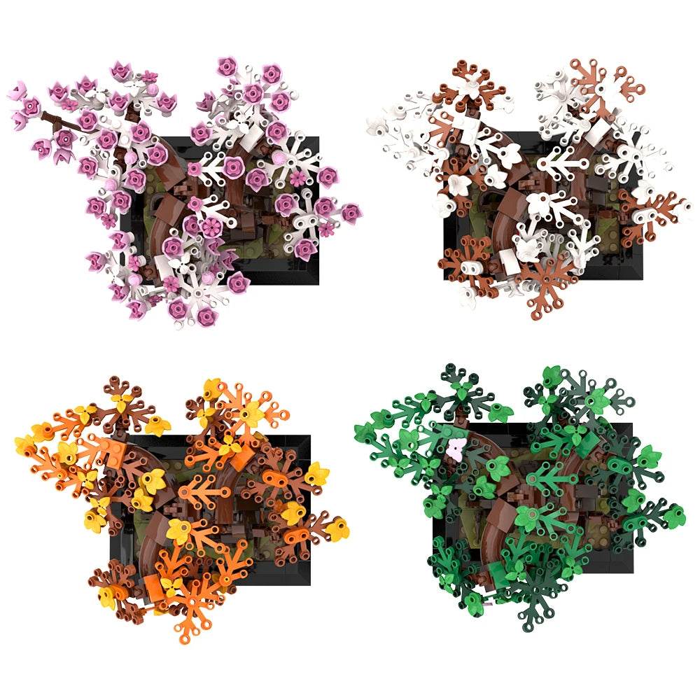 MOC Four Season Flower Bonsai Building Blocks Tree Gift - ToylandEU