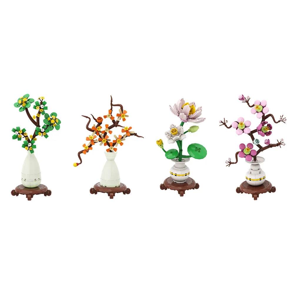 MOC Four Seasons Bonsai Building Blocks Building Bricks MOC Gift Set - ToylandEU