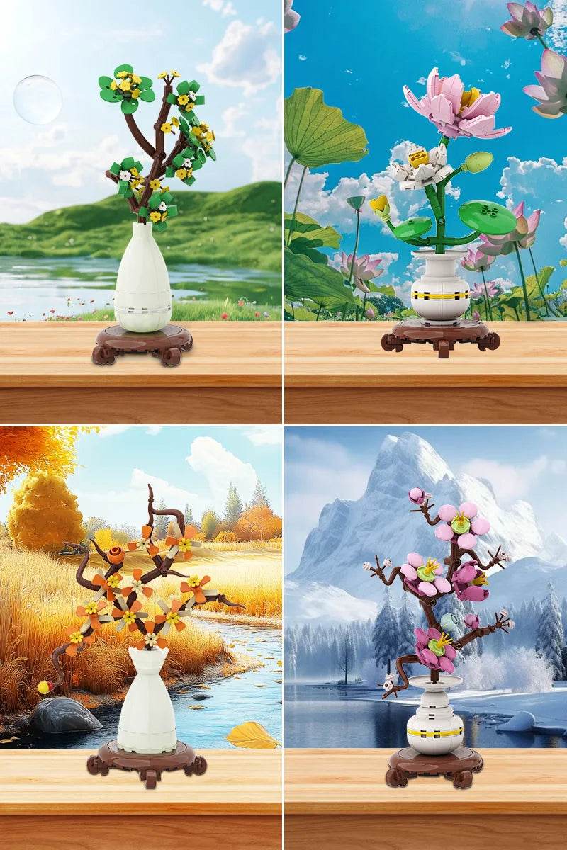 MOC Four Seasons Bonsai Building Blocks Building Bricks MOC Gift Set - ToylandEU