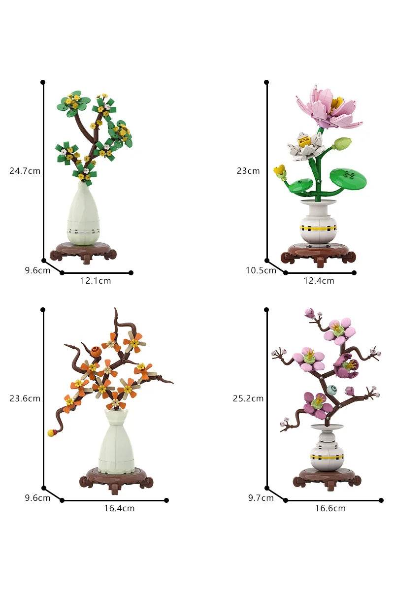 MOC Four Seasons Bonsai Building Blocks Building Bricks MOC Gift Set - ToylandEU