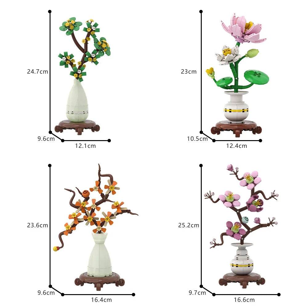 MOC Four Seasons Bonsai Building Blocks Building Bricks MOC Gift Set - ToylandEU
