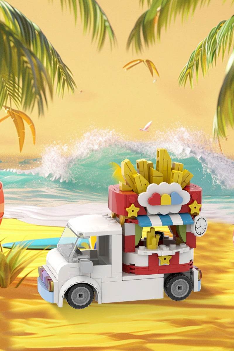 MOC French Fries Food Truck Model Building Blocks Toys Building Bricks MOC - ToylandEU