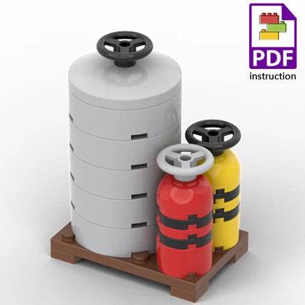 MOC Fuel Gas Tank Building Blocks Kit for Boys Gift Toys Building Bricks MOC - ToylandEU