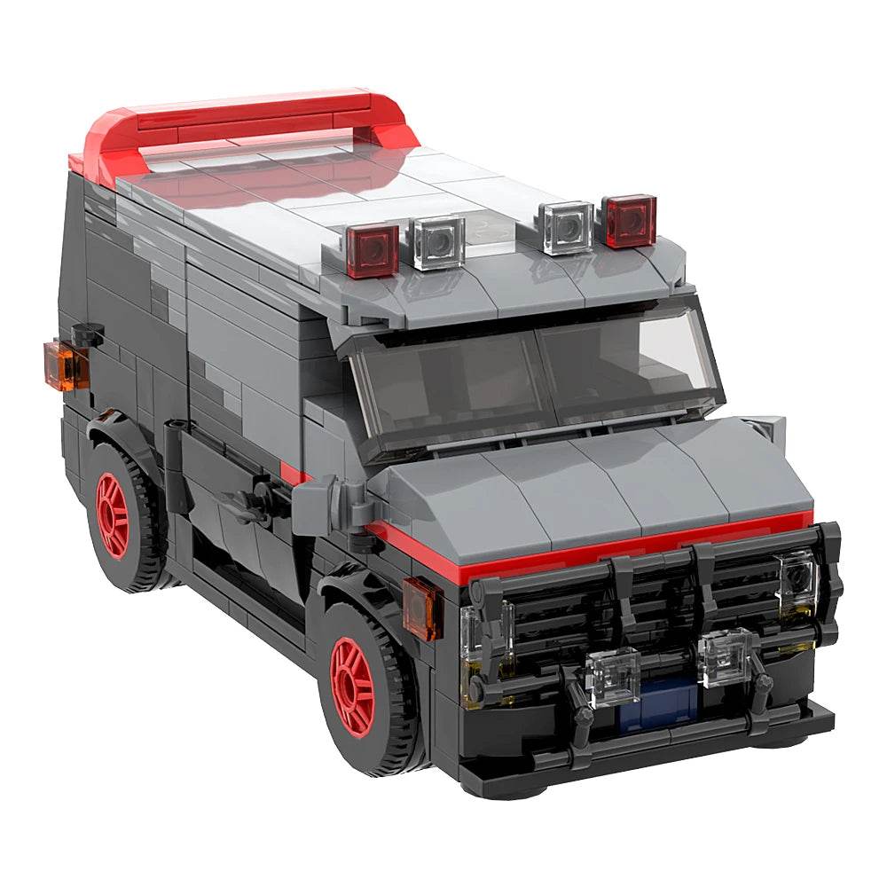 MOC GMC Vandura A-Team Van Building Blocks Model Toy Set - ToylandEU