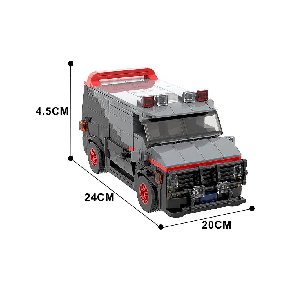 MOC GMC Vandura A-Team Van Building Blocks Model Toy Set - ToylandEU