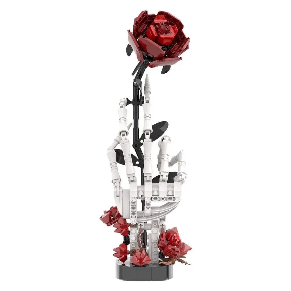 Gothic Skull Rose Building Blocks Model Kit for Adult Collectors - ToylandEU