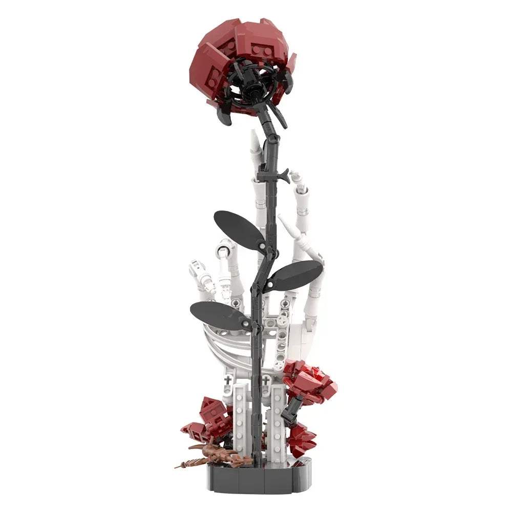 Gothic Skull Rose Building Blocks Model Kit for Adult Collectors - ToylandEU