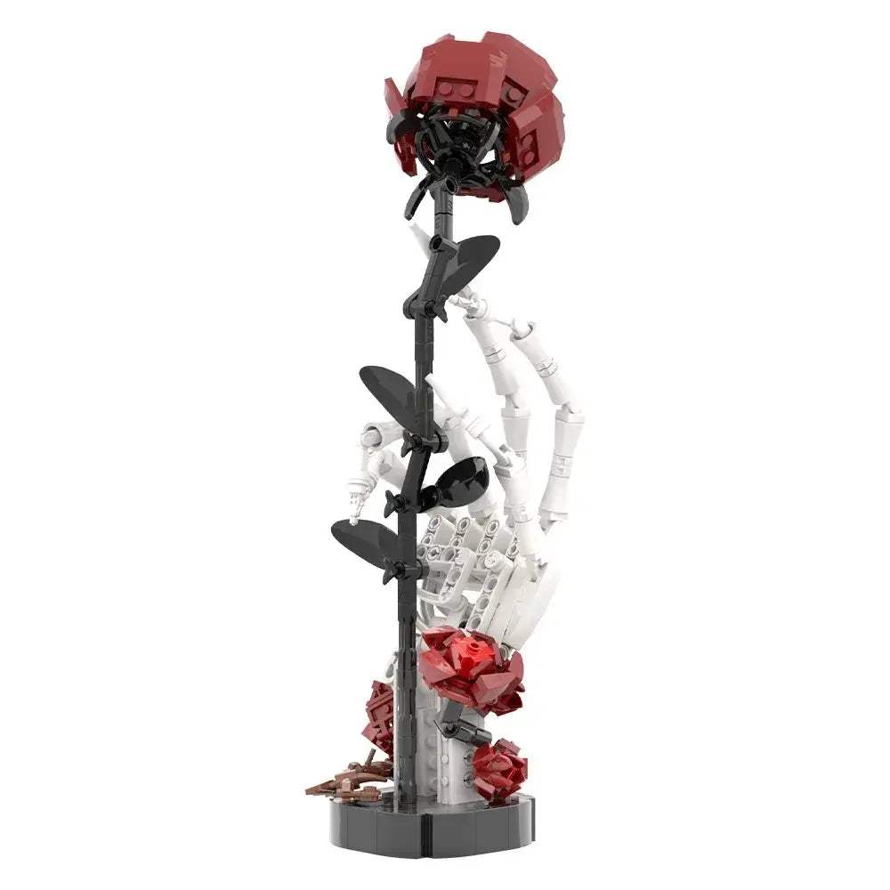 Gothic Skull Rose Building Blocks Model Kit for Adult Collectors - ToylandEU