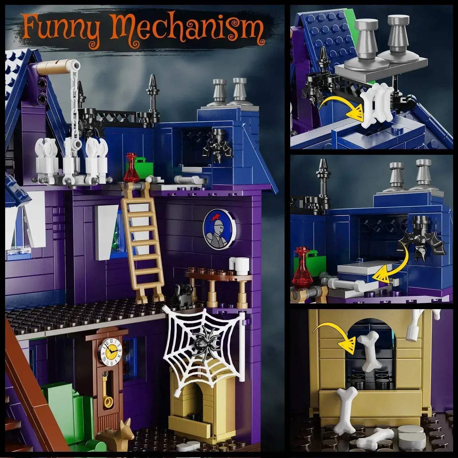 Haunted House Building Blocks Set Compatible With Lego 1461 Pcs - ToylandEU