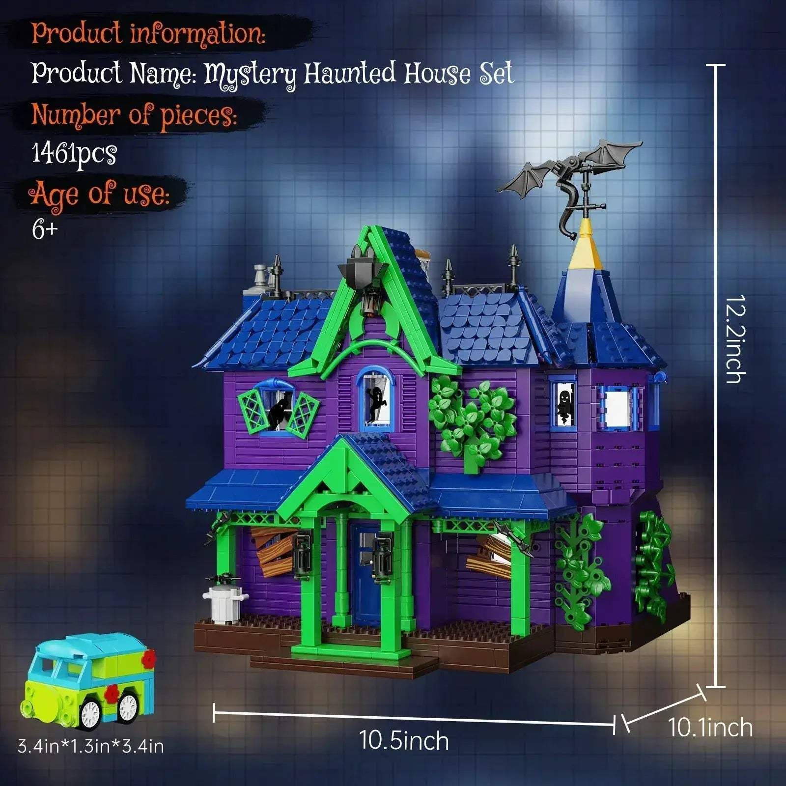 Haunted House Building Blocks Set Compatible With Lego 1461 Pcs - ToylandEU