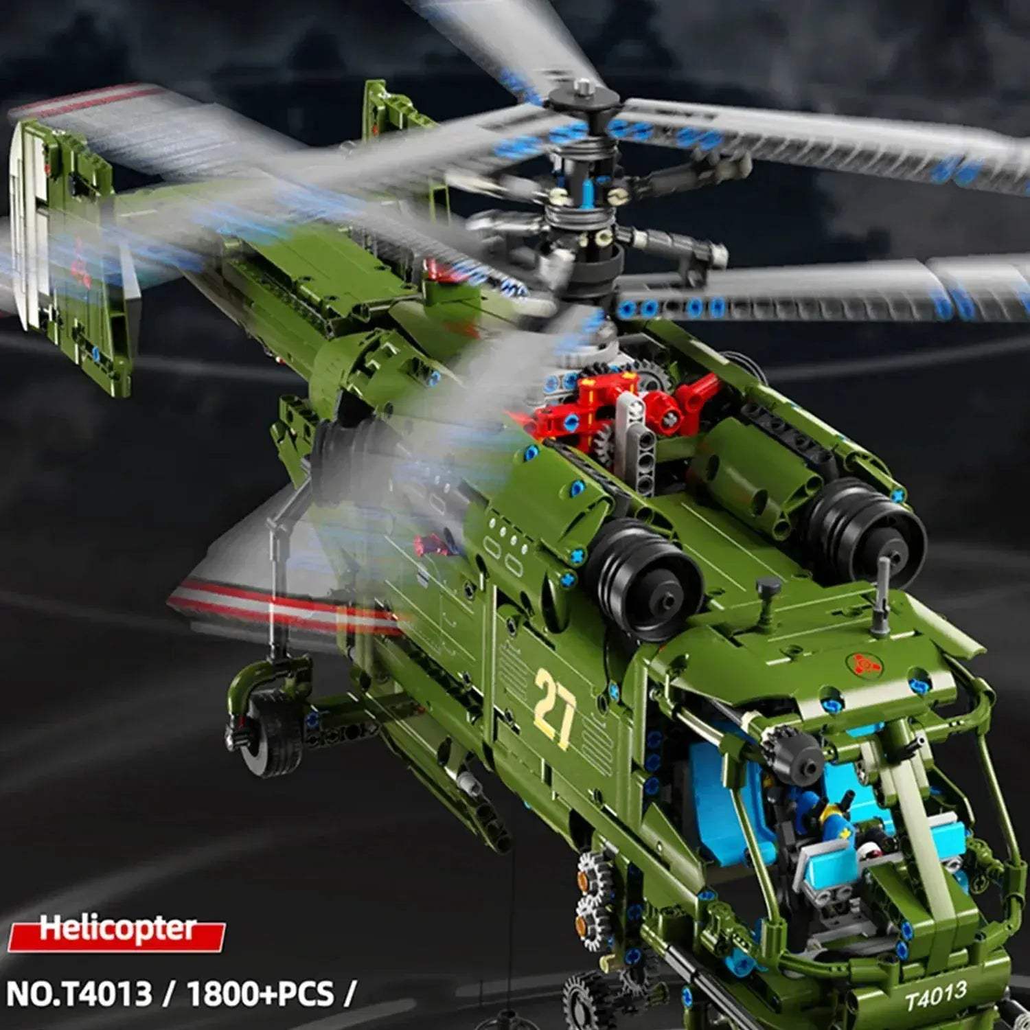 MOC Helicopter Building Blocks Set For Creative Desktop Decor - ToylandEU