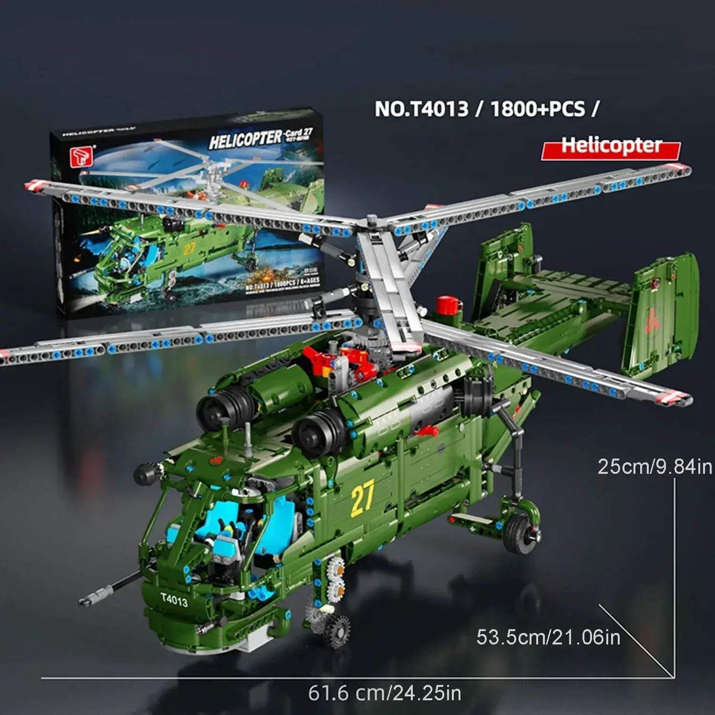 MOC Helicopter Building Blocks Set For Creative Desktop Decor - ToylandEU