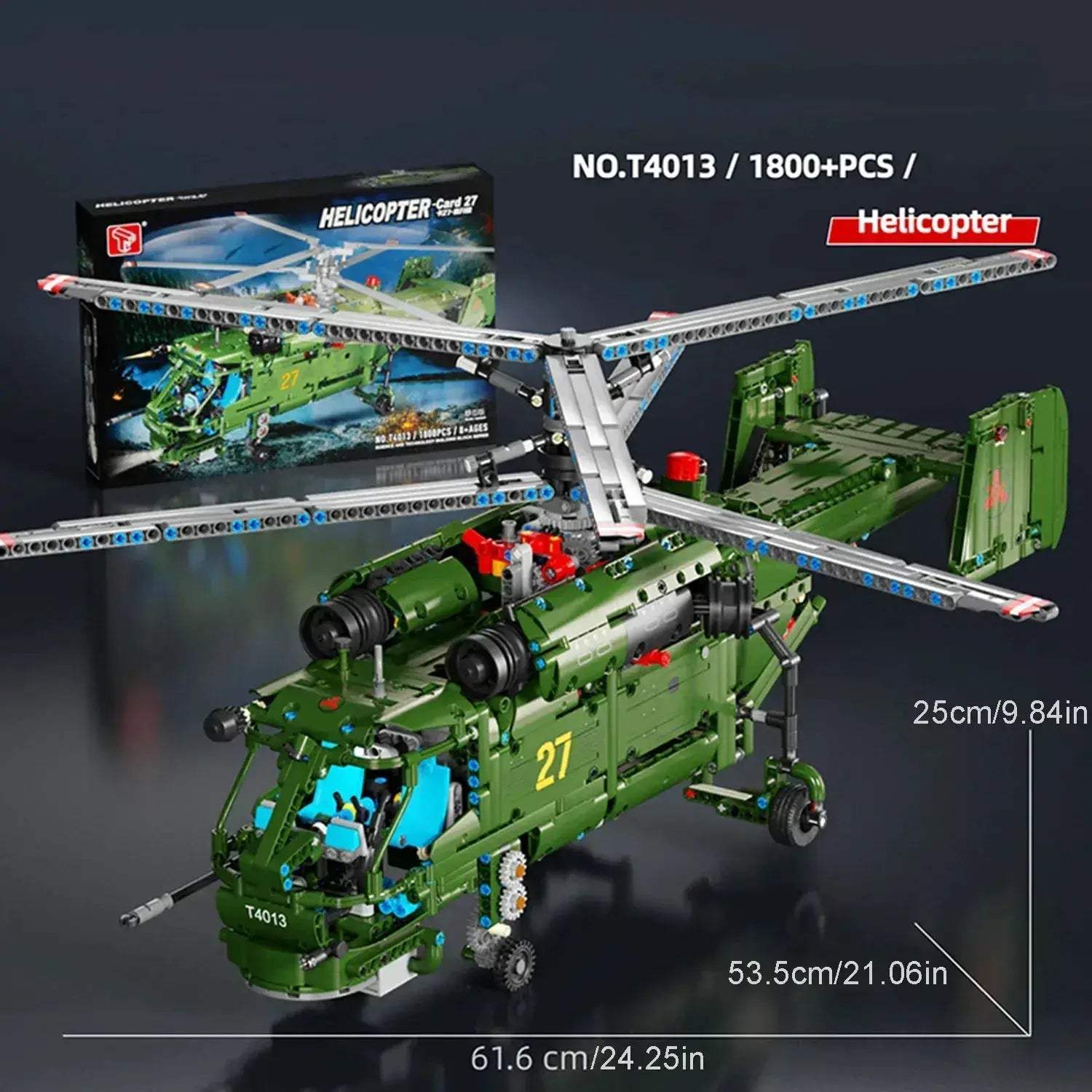 MOC Helicopter Building Blocks Set For Creative Desktop Decor - ToylandEU