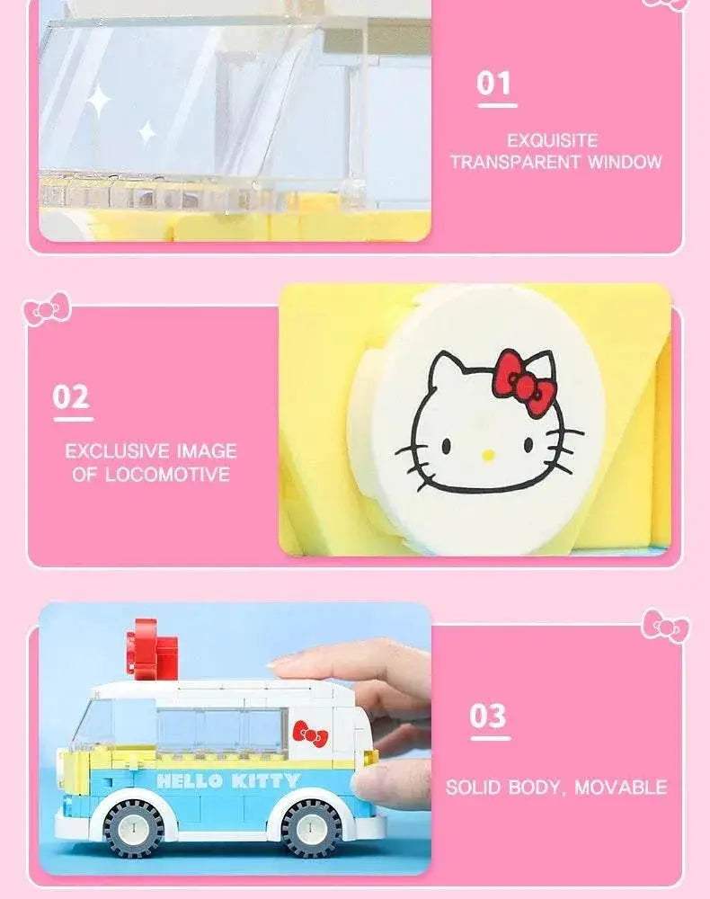 Hello Kitty Building Blocks Car Bus Model Toy for Kids - ToylandEU
