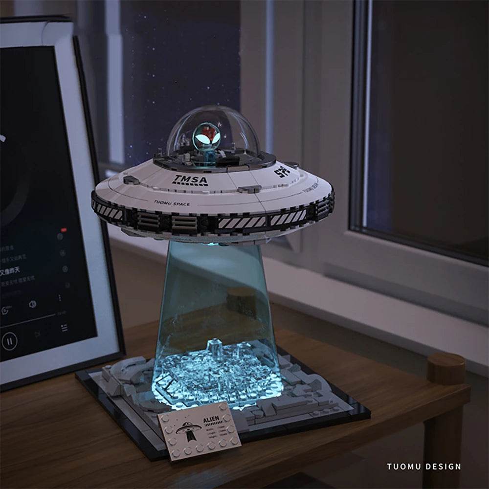 MOC High Difficulty Space UFO Alien Spaceship Model Puzzle - ToylandEU