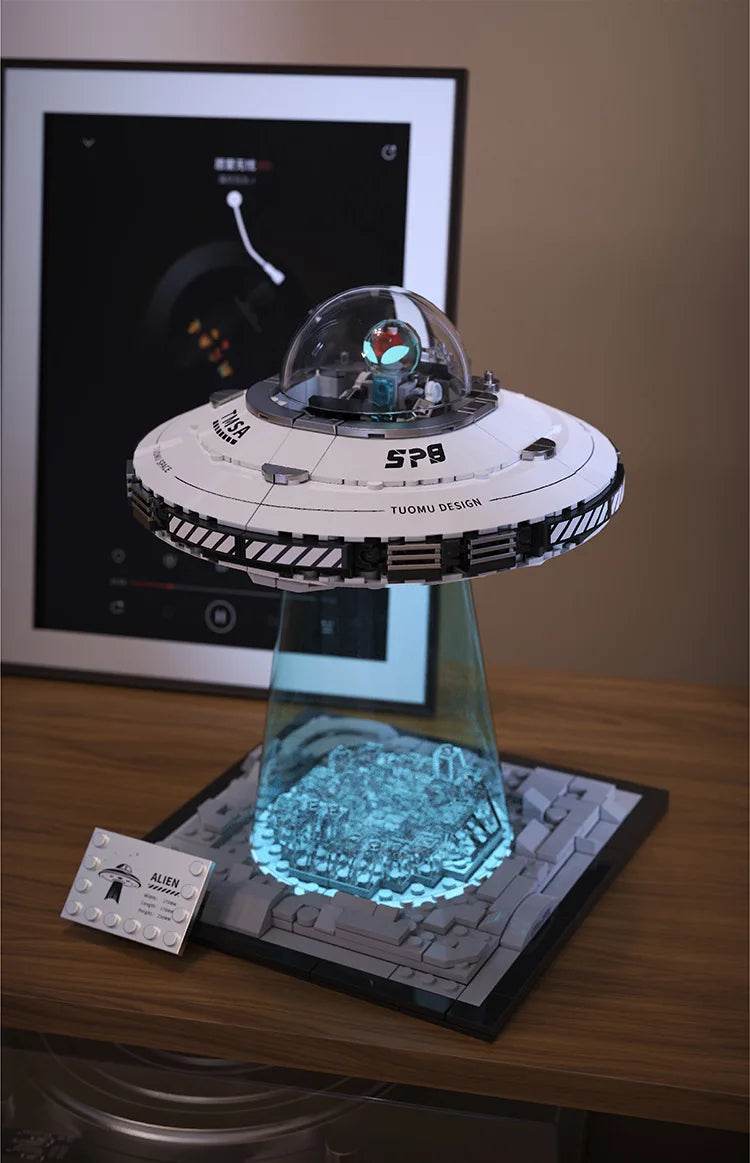 MOC High Difficulty Space UFO Alien Spaceship Model Puzzle - ToylandEU