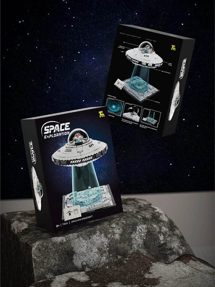 MOC High Difficulty Space UFO Alien Spaceship Model Puzzle - ToylandEU