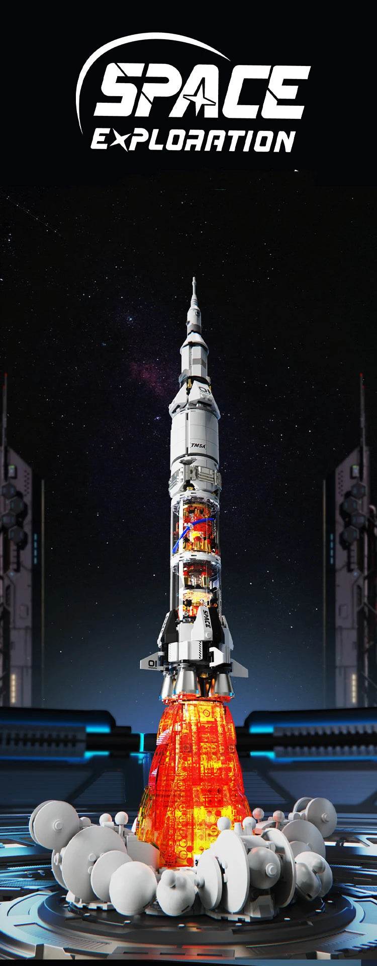 MOC High Difficulty Space UFO Alien Spaceship Model Puzzle - ToylandEU