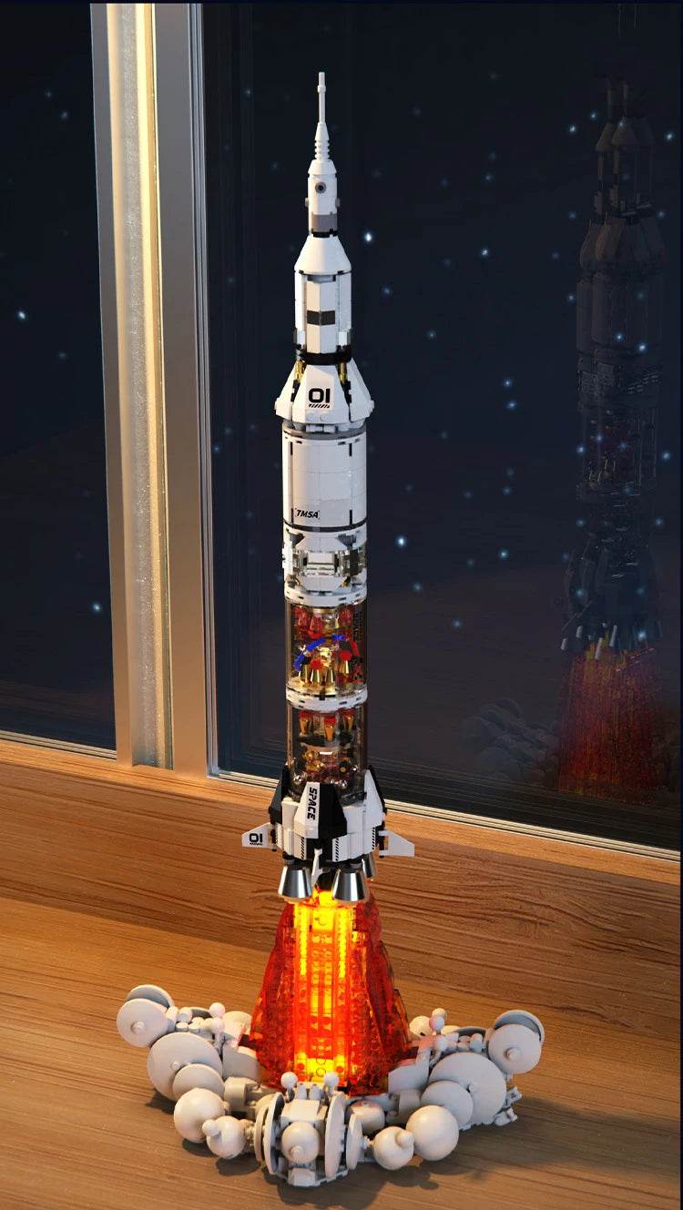 MOC High Difficulty Space UFO Alien Spaceship Model Puzzle - ToylandEU