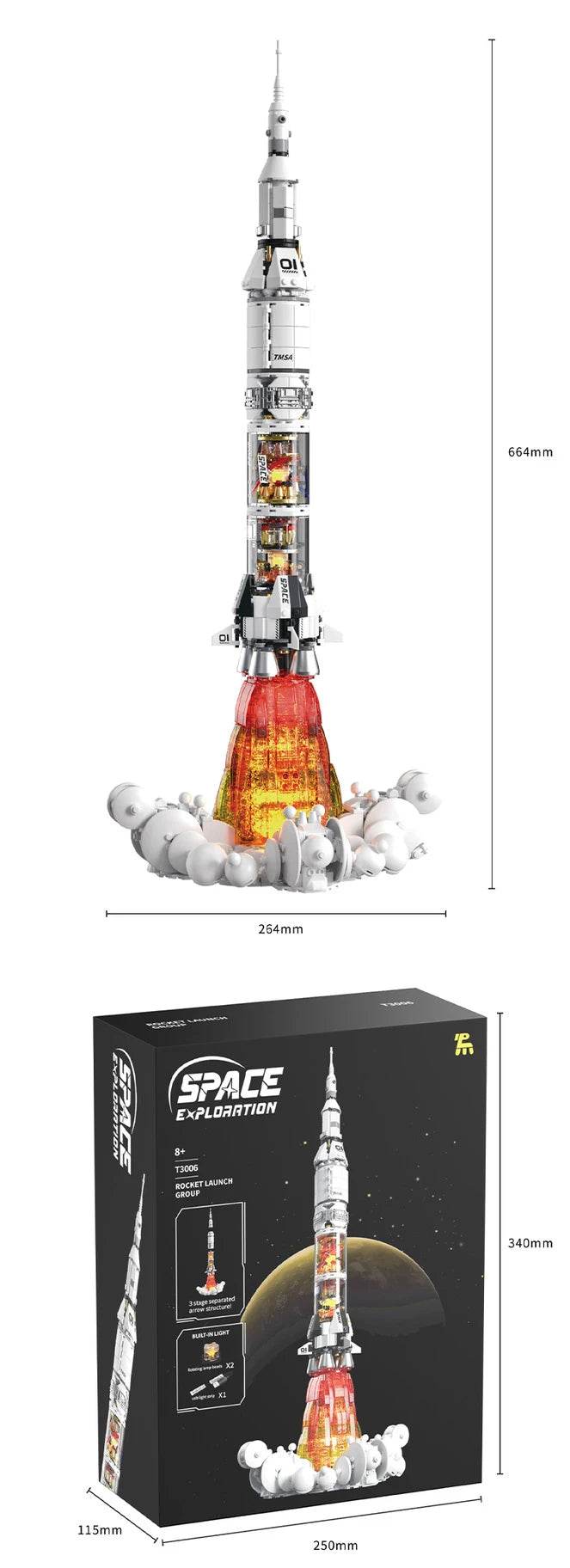 MOC High Difficulty Space UFO Alien Spaceship Model Puzzle - ToylandEU