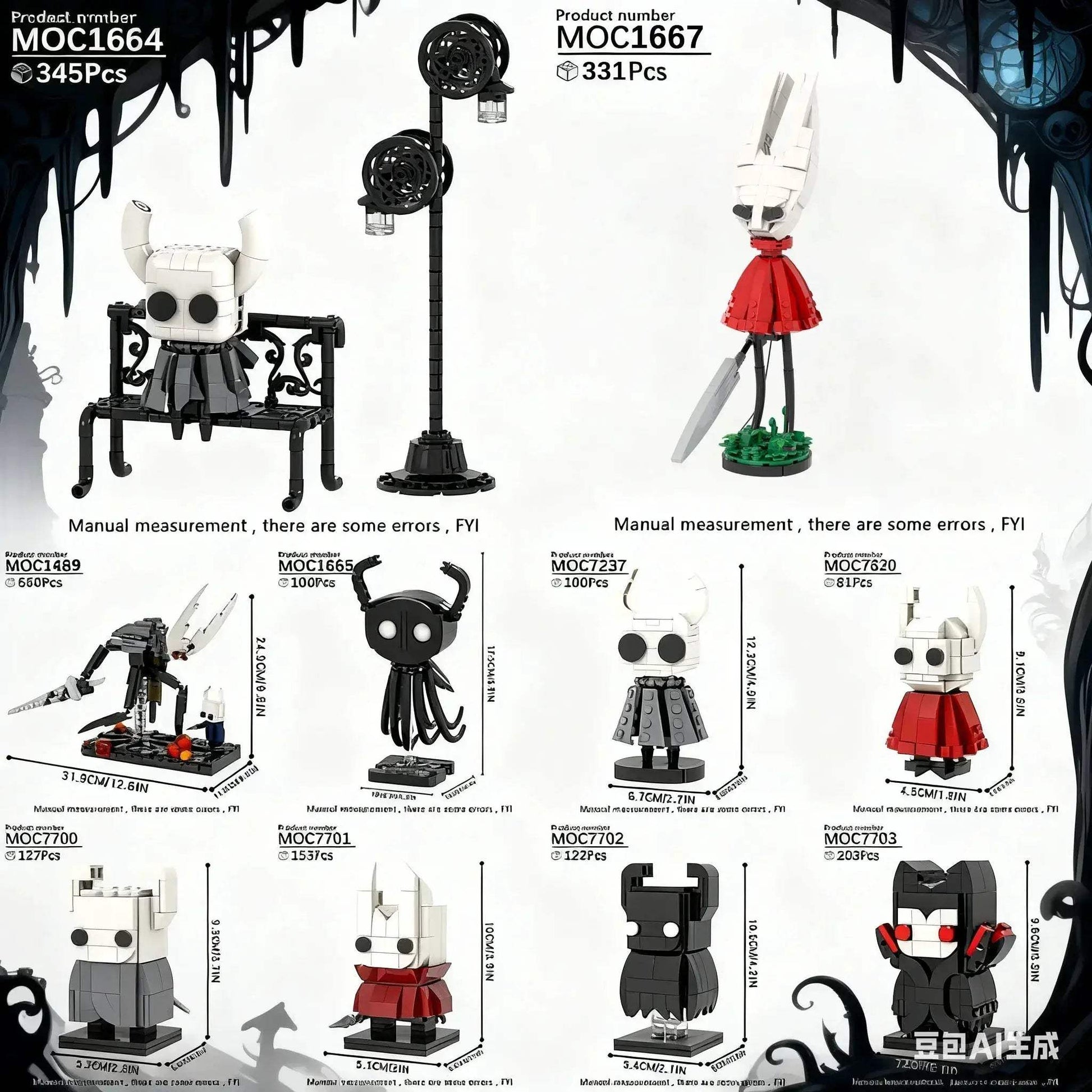 Hollow Knight Silksong BrickHeadzed Educational Building Blocks Set - ToylandEU